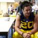 Michigan running back Drake Johnson answers questions during media day in the Junge Family Champions Center on Sunday, August 11, 2013. Melanie Maxwell | AnnArbor.com